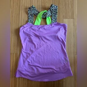 Purple tennis tank top